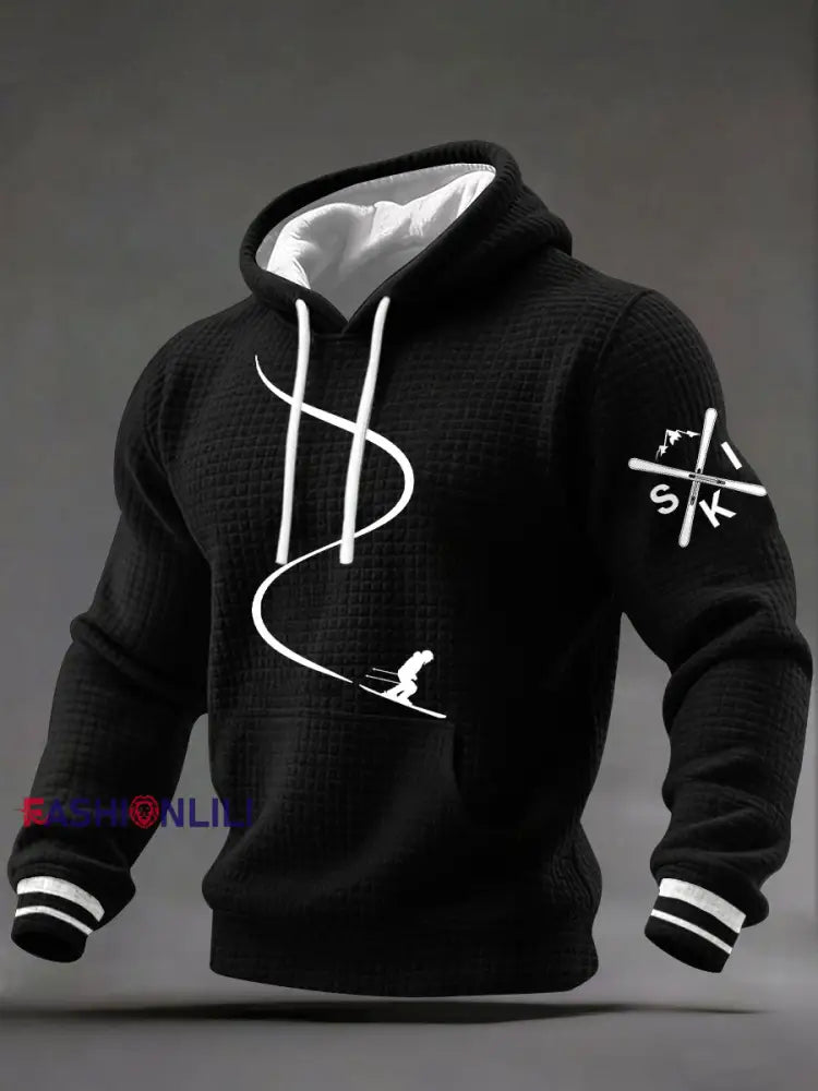 Men’s Ski Downhill Hoodies Black / S