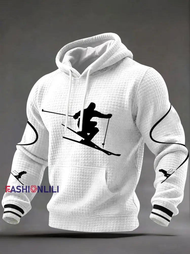 Men’s Ski Downhill Hoodies White / S