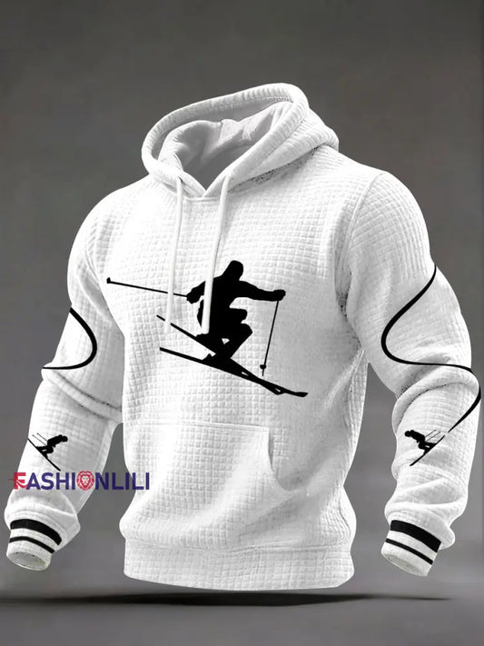 Men’s Ski Downhill Hoodies White / S