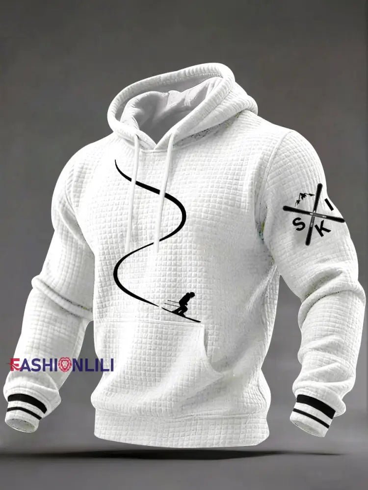 Men’s Ski Downhill Hoodies White / S