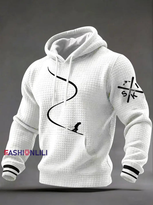 Men’s Ski Downhill Hoodies White / S