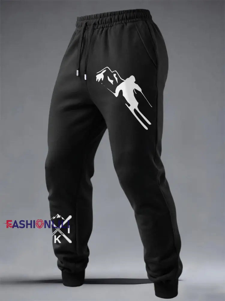 Men’s Ski Enthusiast Sports Pants Black / S