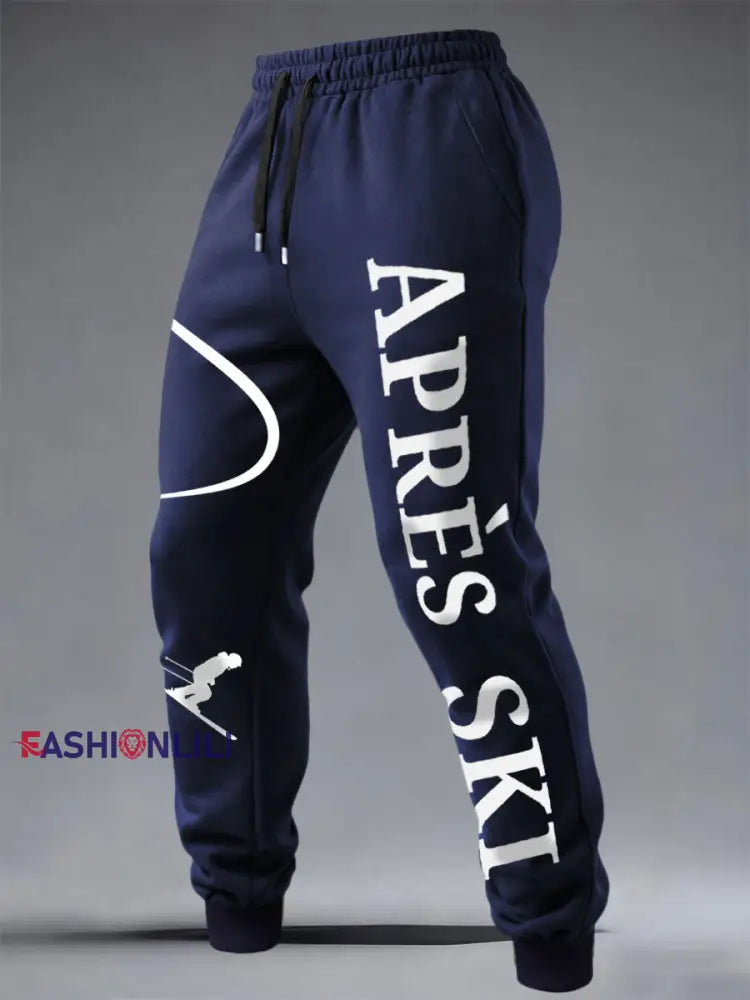 Men’s Ski Enthusiast Sports Pants Navy Blue / S
