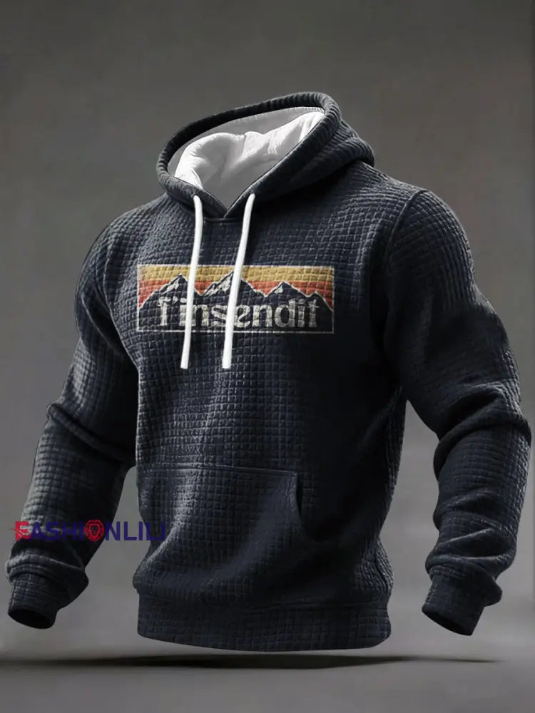 Men’s Ski Hoodie Navy Blue / S