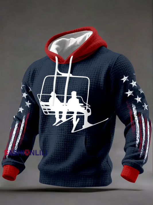 Men’s Ski Hoodies Navy Blue / S