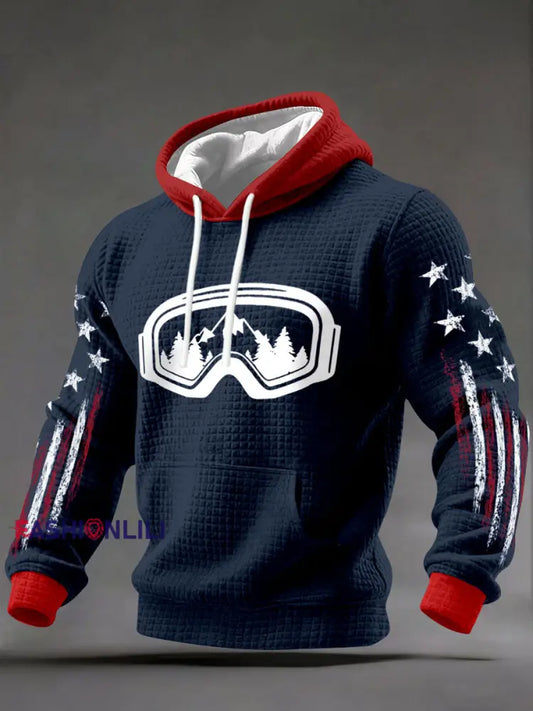 Men’s Ski Hoodies Navy Blue / S