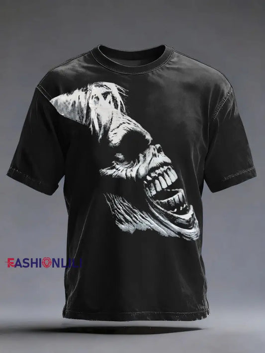 Men’s Skull Printed T-shirt Black / S