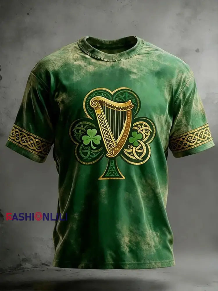 Men’s St. Patrick’s Day Printed Casual T-Shirt Green / S
