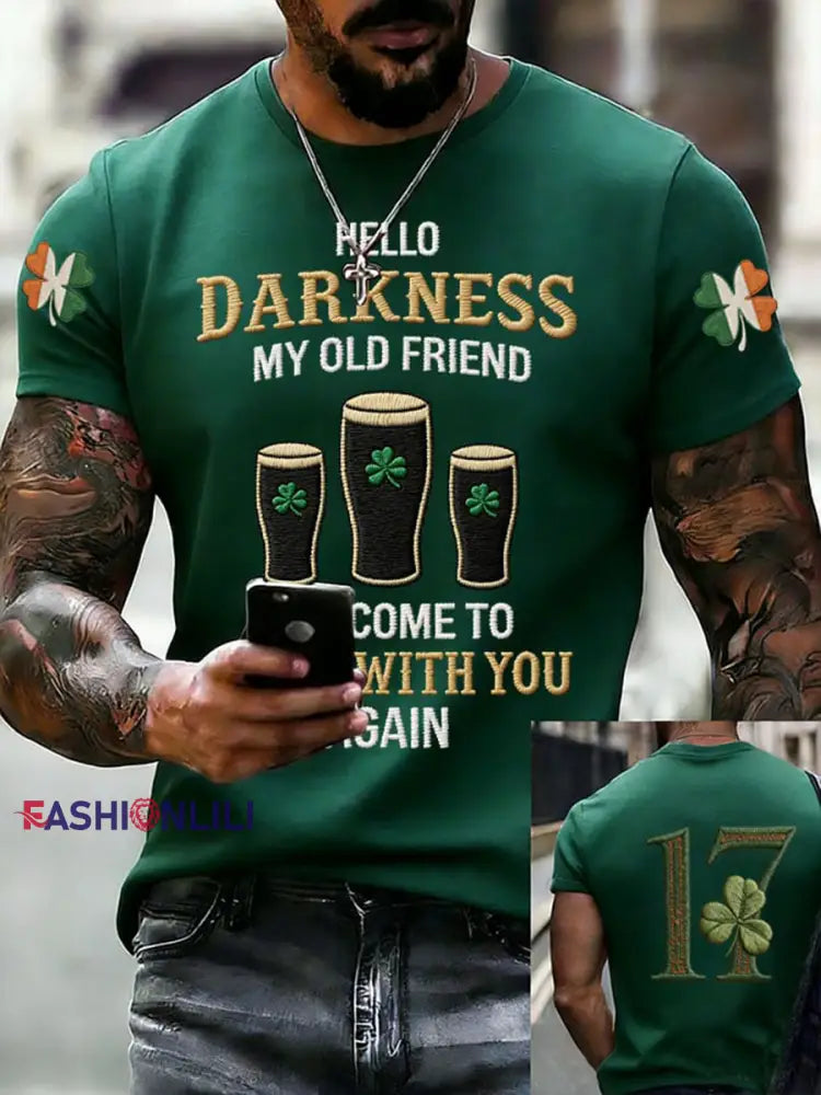 Men’s St. Patrick’s Day Short Sleeves T-shirt Dark Green / S