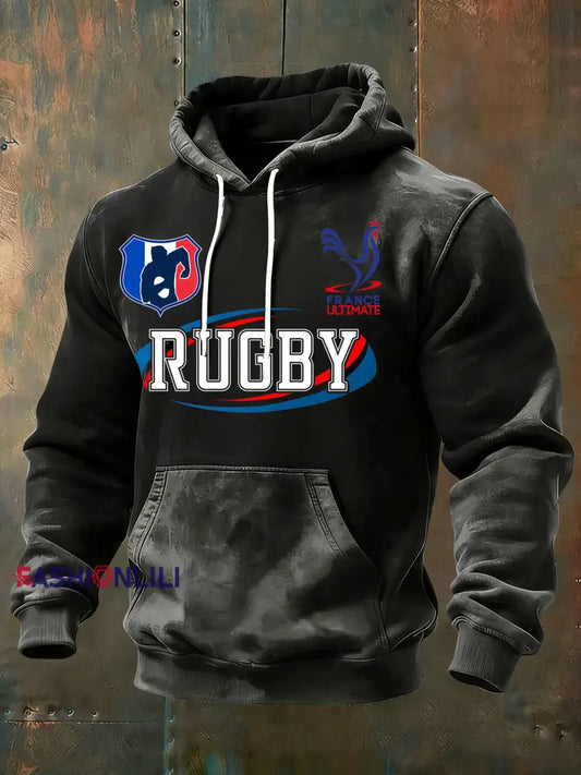 Men’s Sweatshirt With French Rugby-Inspired Print A / S