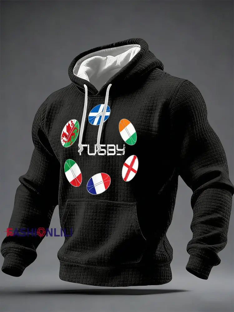 Men’s Sweatshirt With Six Nations Rugby Championship-Themed Print A / S