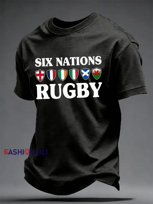 Men’s T-Shirt With Six Nations Rugby Championship-Themed Print A / S