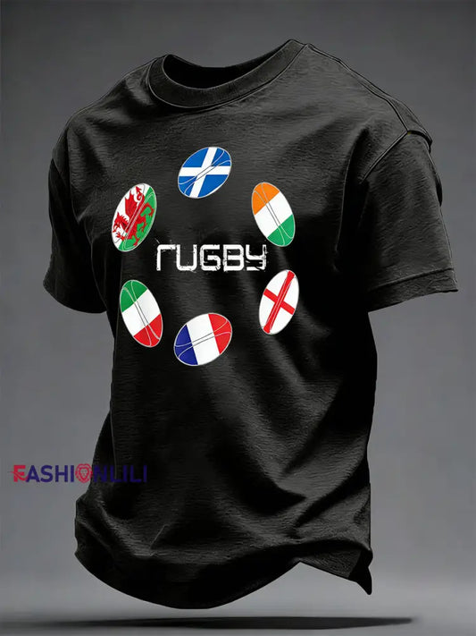 Men’s T-Shirt With Six Nations Rugby Championship-Themed Print A / S