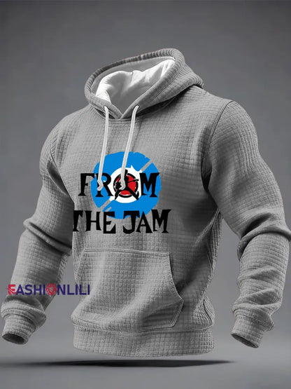 Men’s The Jam Checkered Cotton Hoodie Gray / S