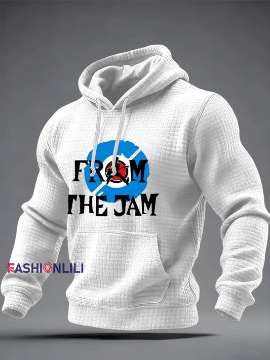 Men’s The Jam Checkered Cotton Hoodie White / S