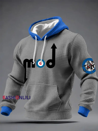 Men’s The Mod The Jam Checkered Cotton Hoodie Gray / S