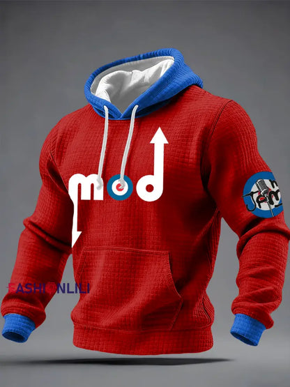Men’s The Mod The Jam Checkered Cotton Hoodie Red / S