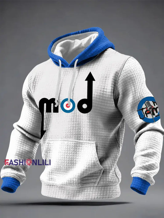 Men’s The Mod The Jam Checkered Cotton Hoodie White / S