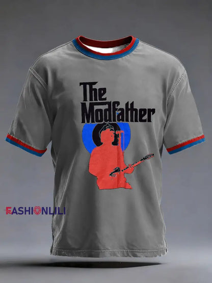 Men’s The Modfather Paul Weller short sleeves t-shirt Gray / S