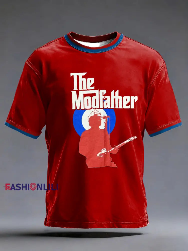 Men’s The Modfather Paul Weller short sleeves t-shirt Red / S