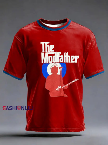 Men’s The Modfather Paul Weller short sleeves t-shirt Red / S
