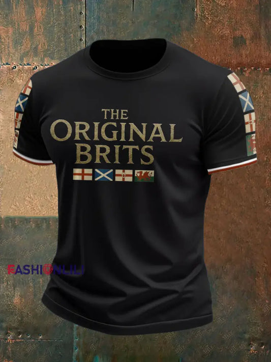 Men’s The Original Brits Printed T shirt Black / S