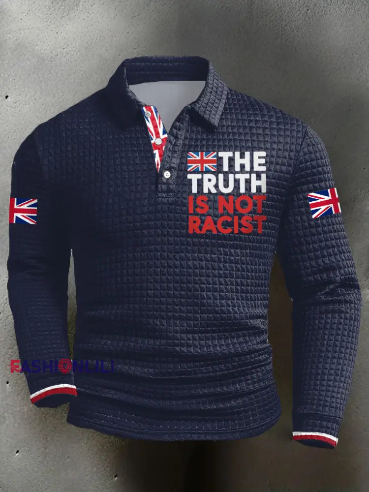 Men’s The Truth Is Not Racist UK Long Sleeves Shirt Navy Blue / S