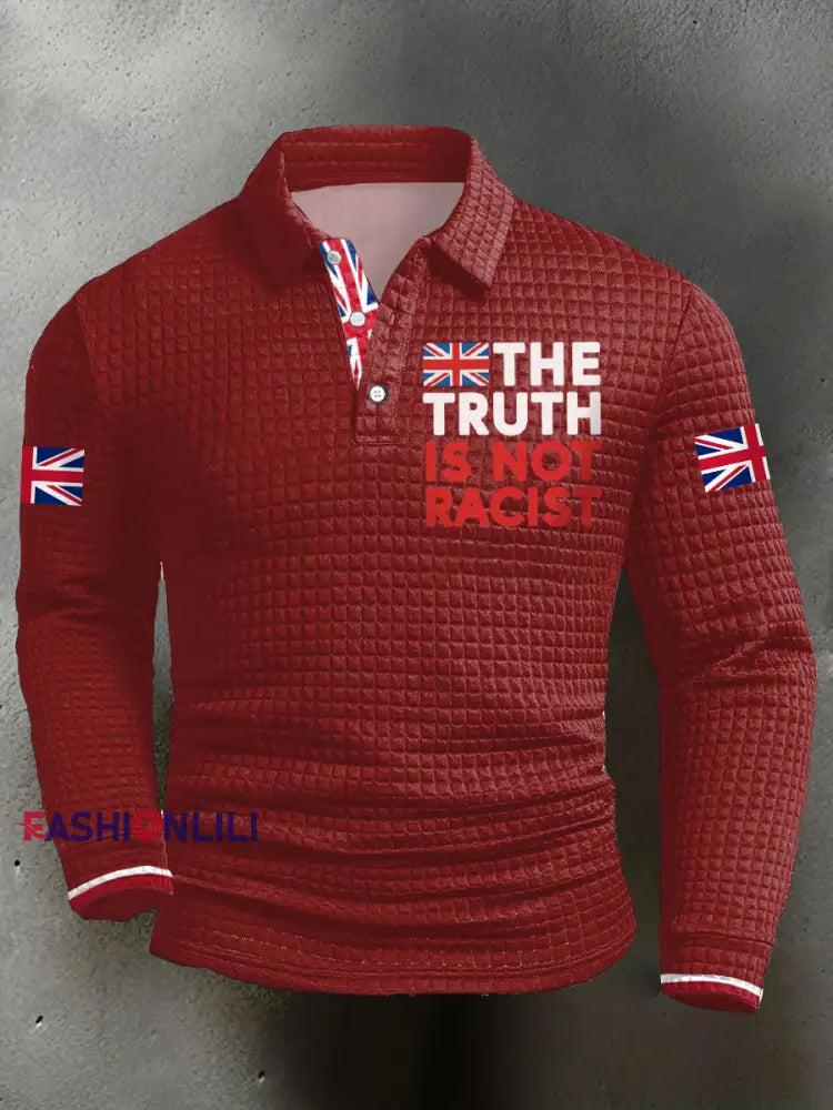 Men’s The Truth Is Not Racist UK Long Sleeves Shirt Red / S