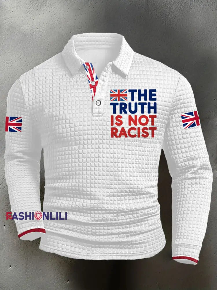 Men’s The Truth Is Not Racist UK Long Sleeves Shirt White / S