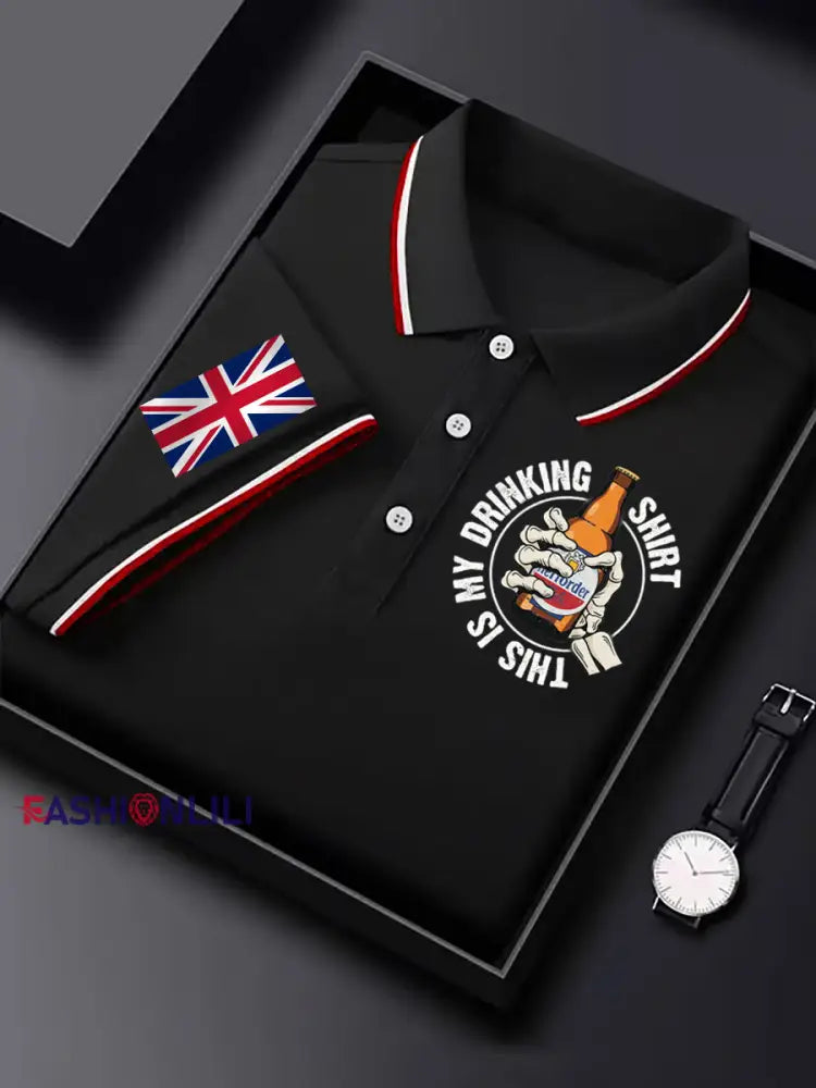 Men’s This Is My Drinking Shirt Casual Shirt Black / S