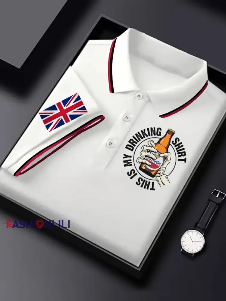 Men’s This Is My Drinking Shirt Casual Shirt White / S