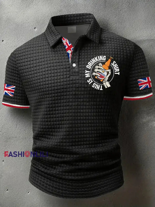 Men’s This Is My Drinking Shirt Printed Casual Tops Black / S