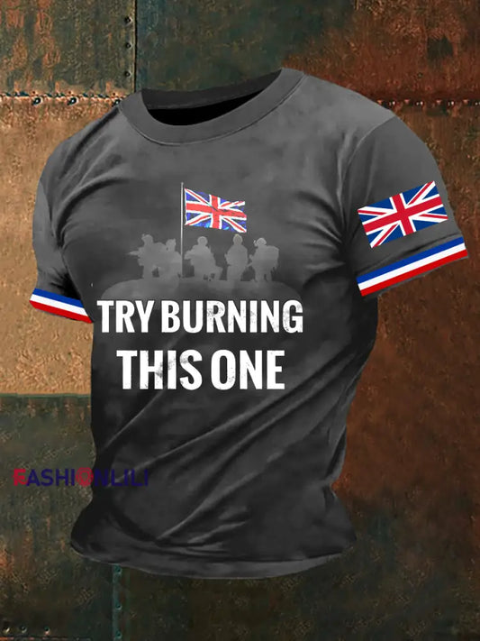Men’s Try To Burn This T-Shirt Gray / S