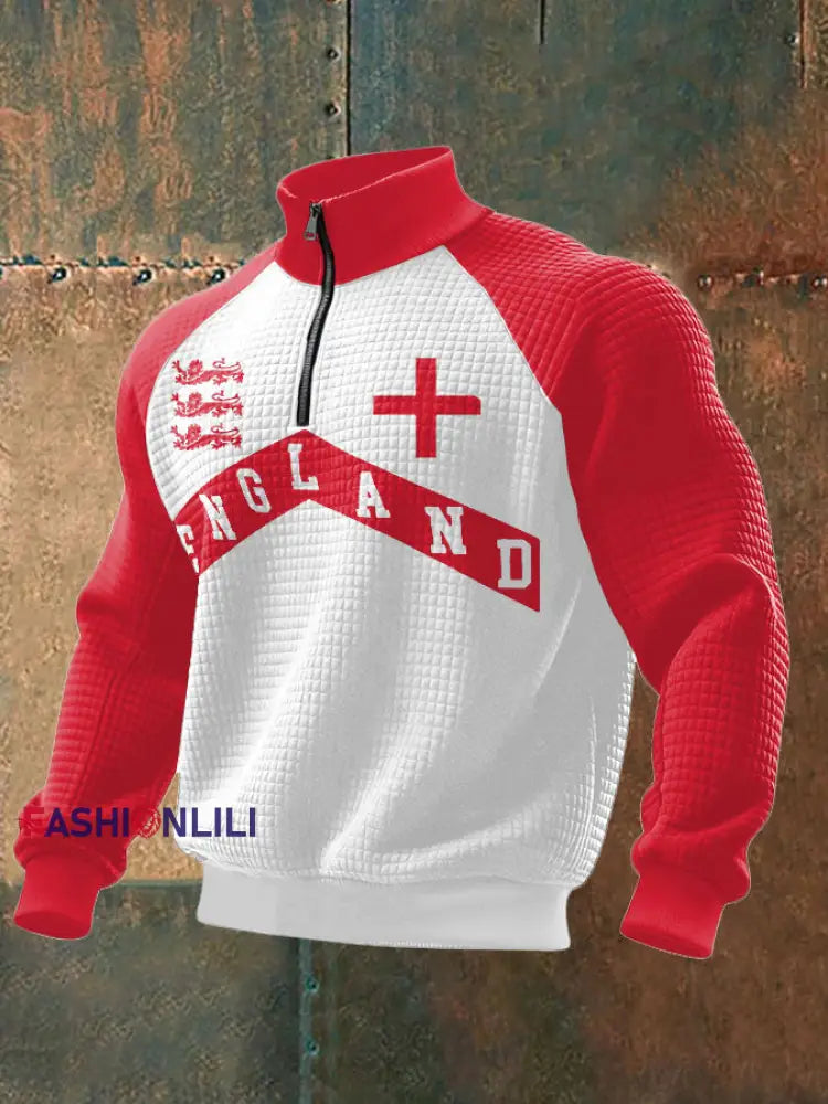 Men’s UK England Football Lover It’s Coming Back 2026 Printed Sweatshirt White / S