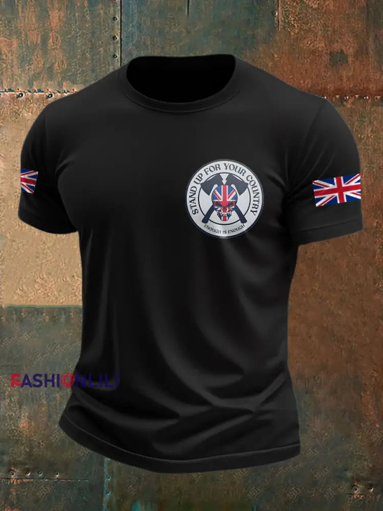 Men’s UK Flag Immigration Printed T-shirt