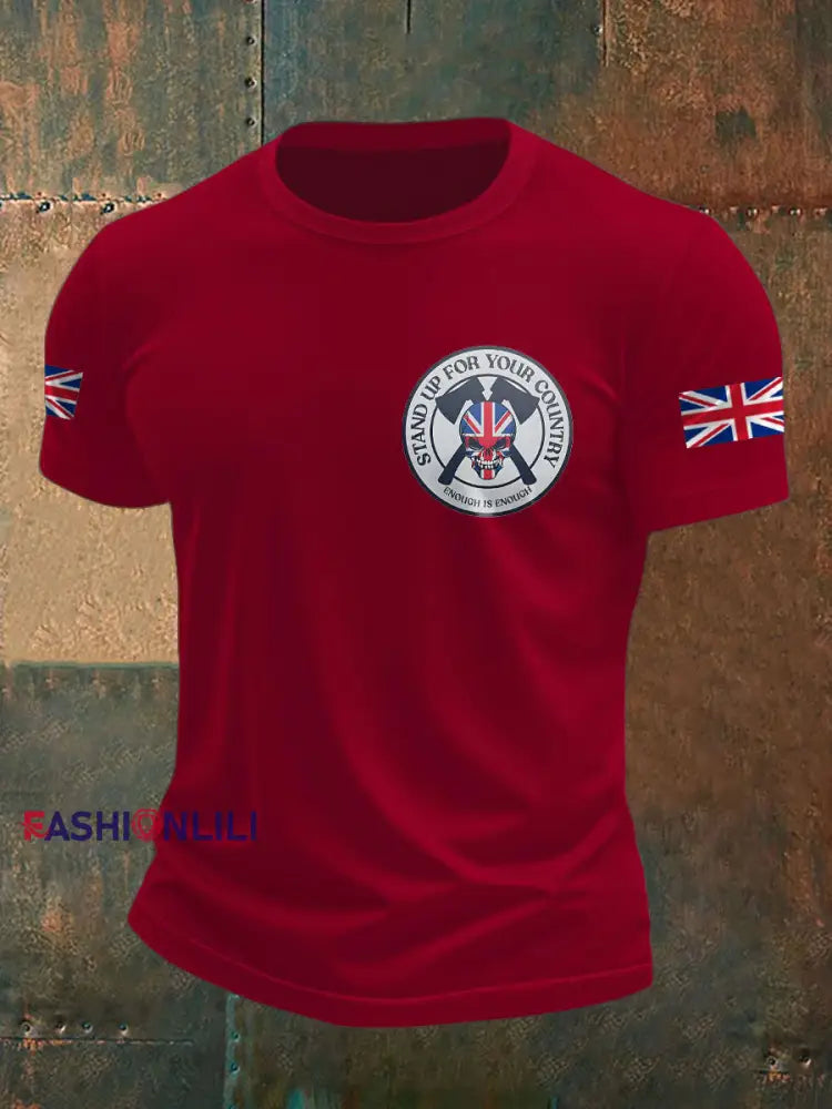 Men’s UK Flag Immigration Printed T-shirt