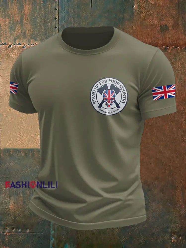 Men’s UK Flag Immigration Printed T-shirt