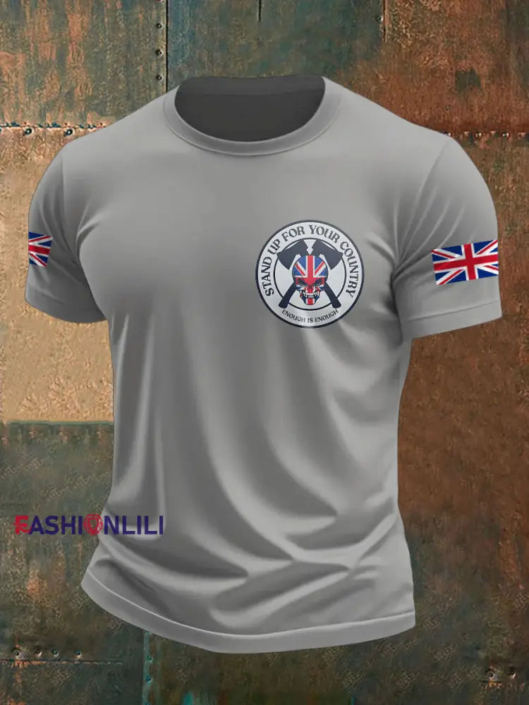 Men’s UK Flag Immigration Printed T-shirt