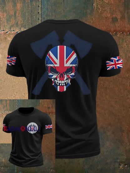 Men’s UK Flag Immigration Printed T-shirt Black / S