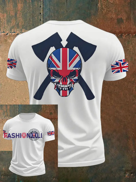 Men’s UK Flag Immigration Printed T-shirt White / S