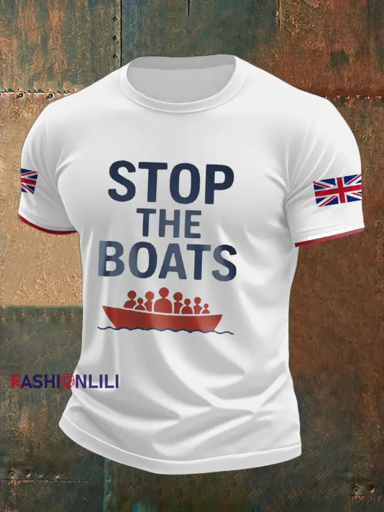 Men’s UK Flag Immigration Printed T-shirt White / S
