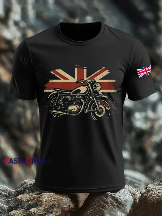 Men’s UK Flag Printed T-shirt Black / S