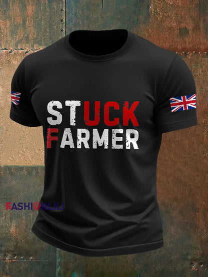 Men’s UK Flag Printed T-shirt Black / S