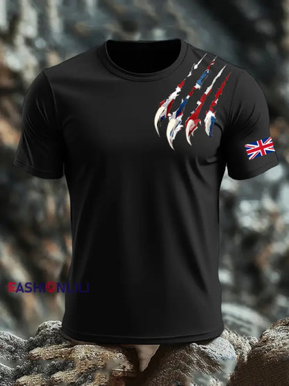 Men’s UK Flag Printed T-shirt Black / S