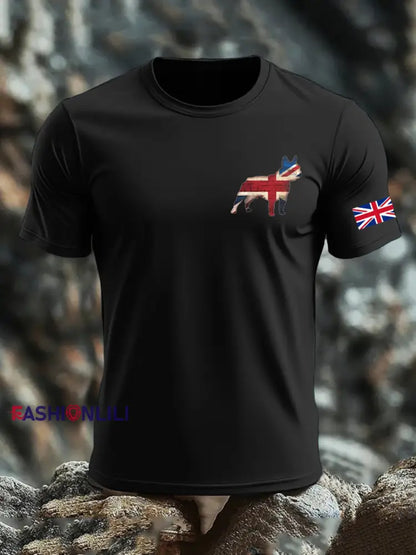 Men’s UK Flag Printed T-shirt Black / S