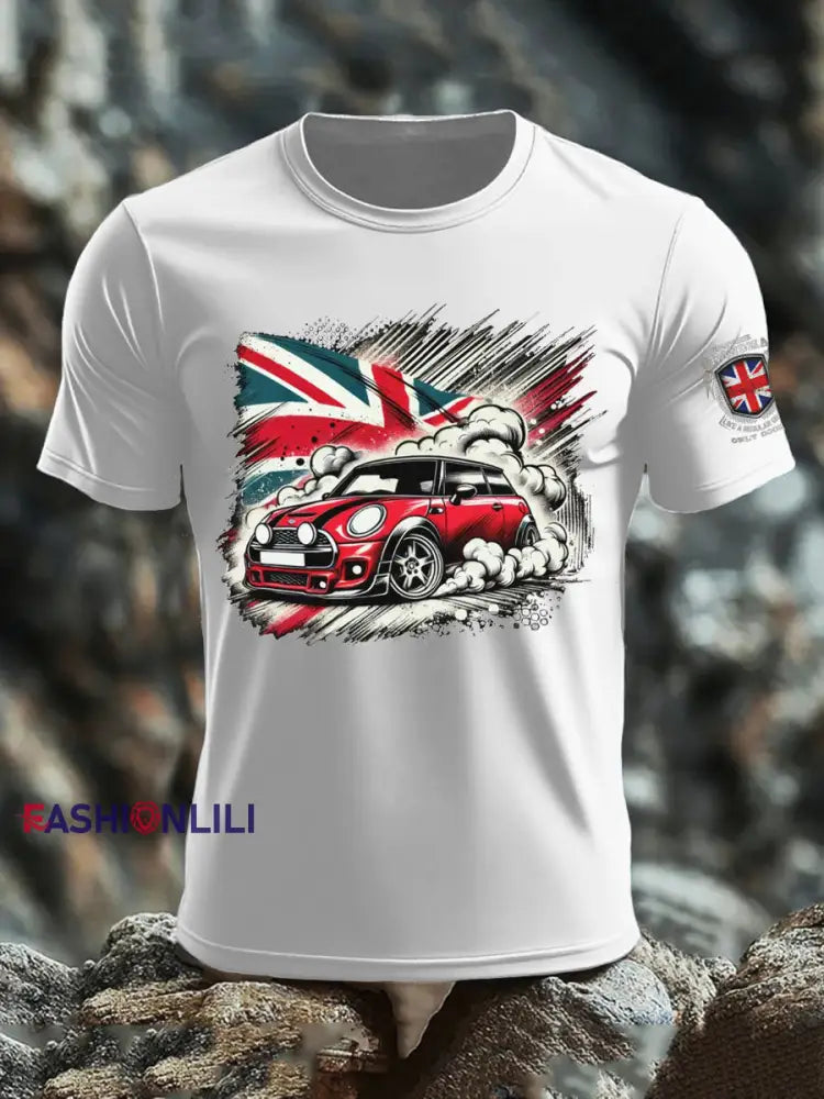 Men’s UK Flag Printed T-shirt White / S