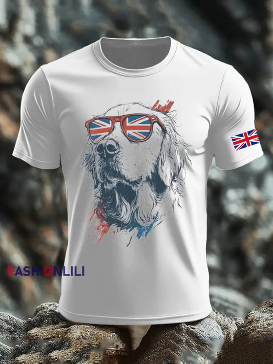 Men’s UK Flag Printed T-shirt White / S
