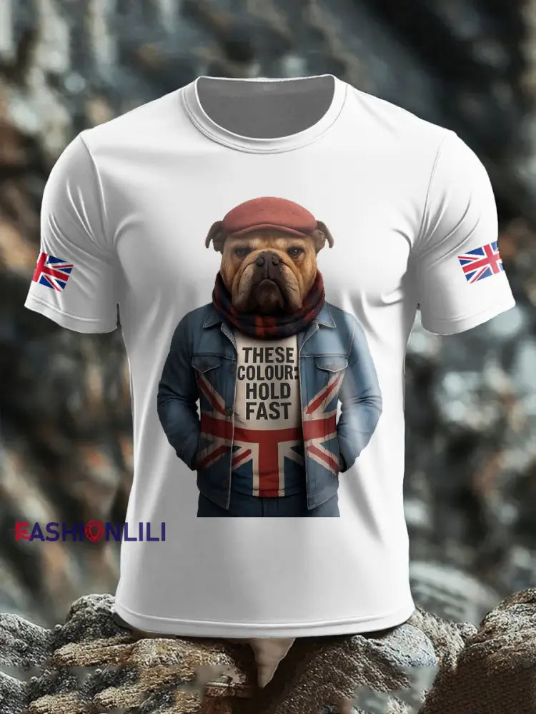 Men’s UK Flag Printed T shirt White / S