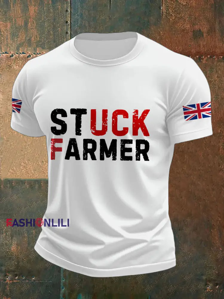 Men’s UK Flag Printed T-shirt White / S