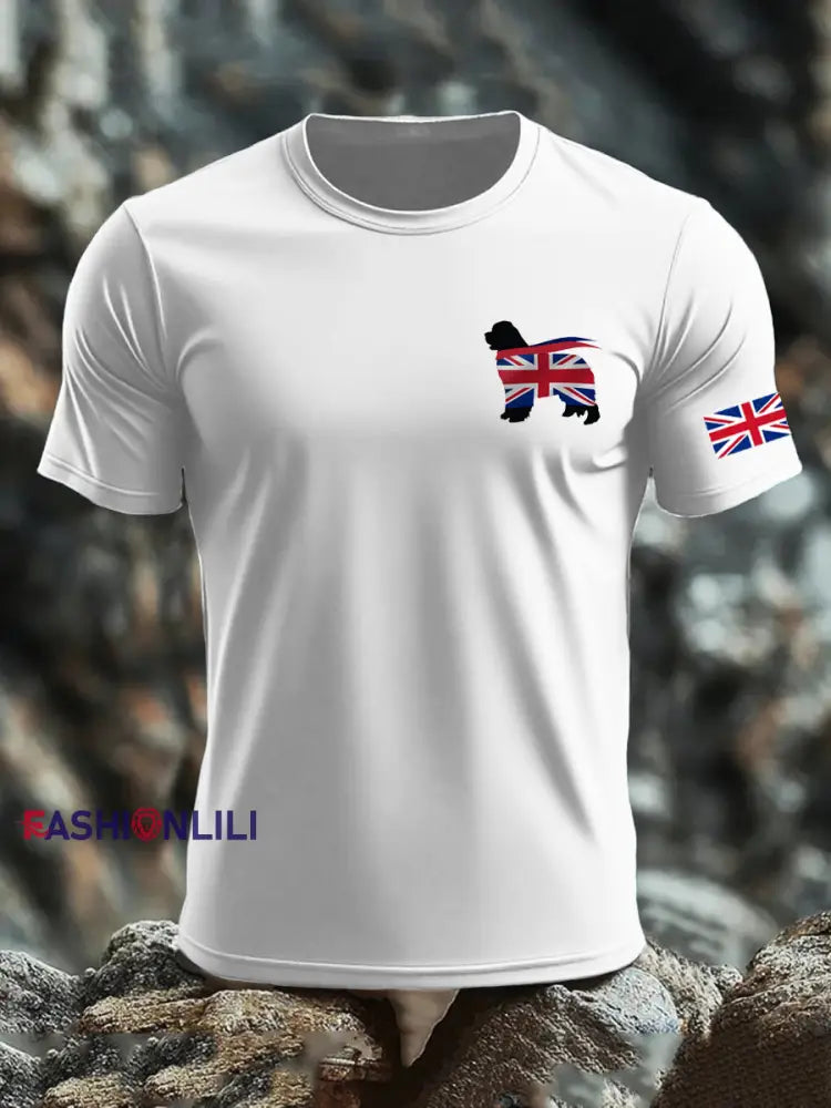Men’s UK Flag Printed T-shirt White / S